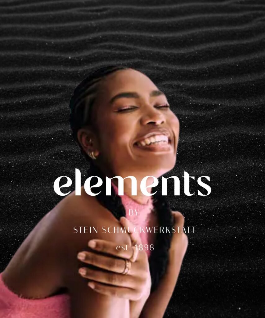 logo elements by stein frau im hintergrund