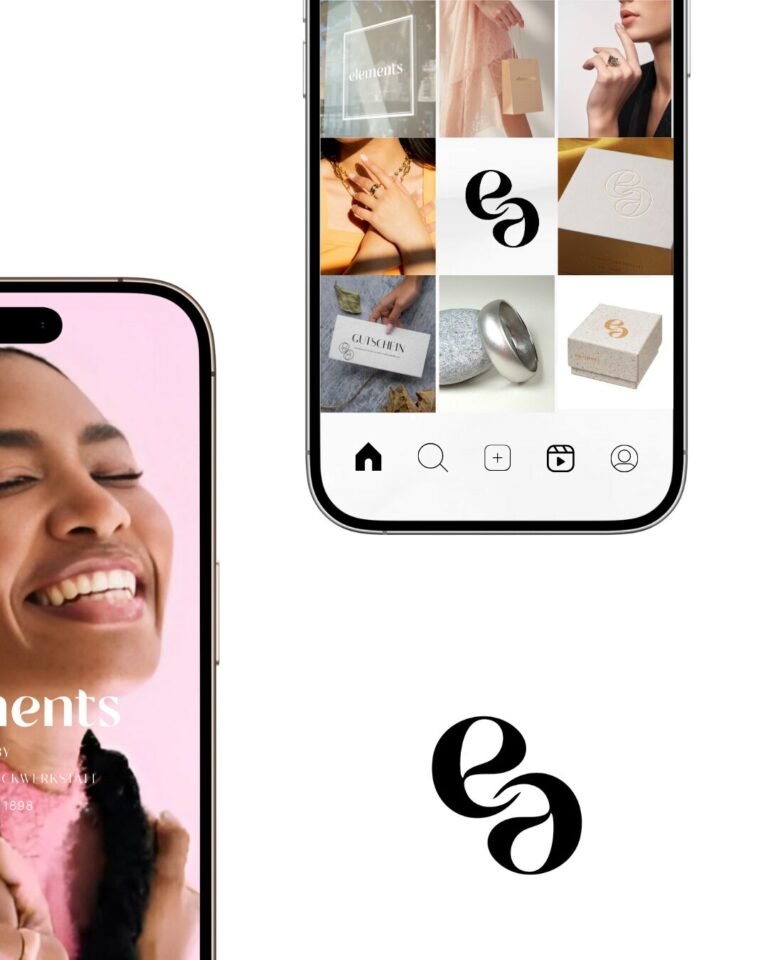 mockup handy schmuckmarke für junge zielgruppe