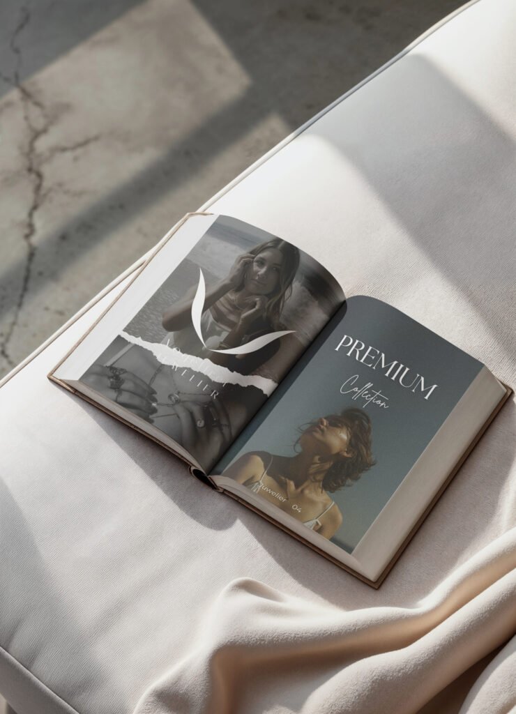 magazine for jewelers mockup opened