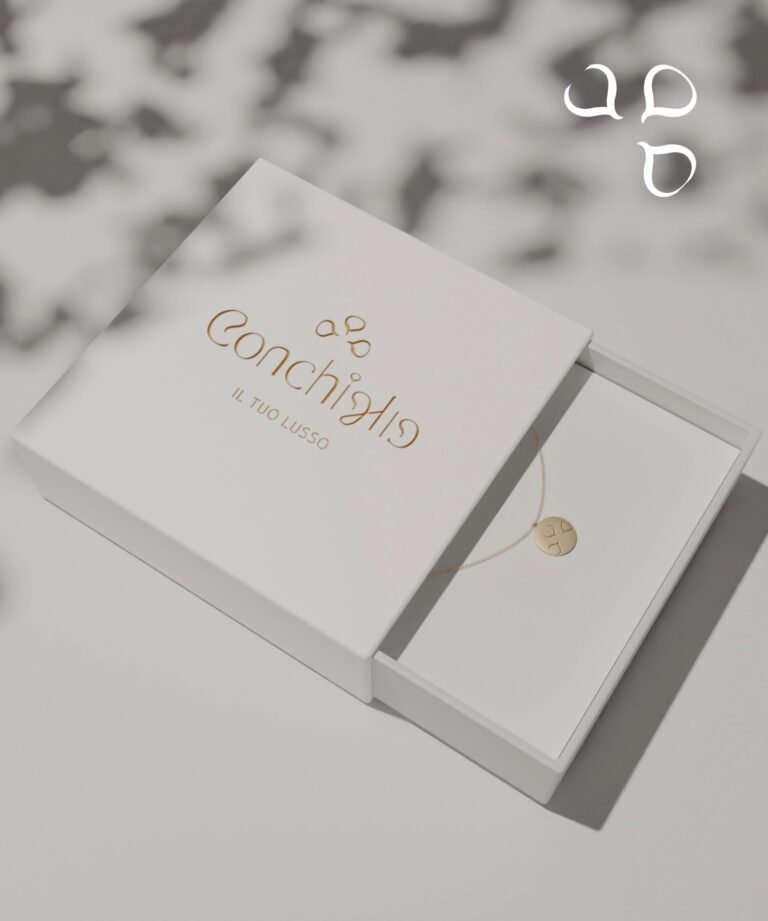 Detail Packaging Conchiglia – samtige Haptik und feine Prägung