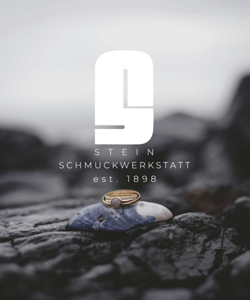 logo stein schmuckwerkstatt weiß im hintergrund fluss